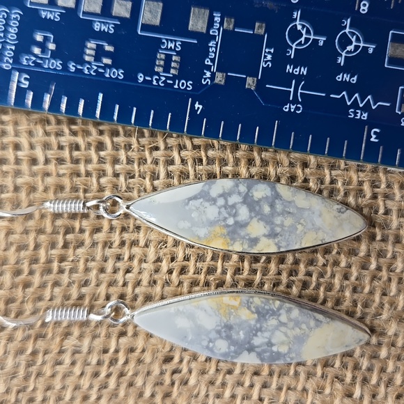 Maligano Jasper Dangle Earrings NWOT #339 - Picture 4 of 5